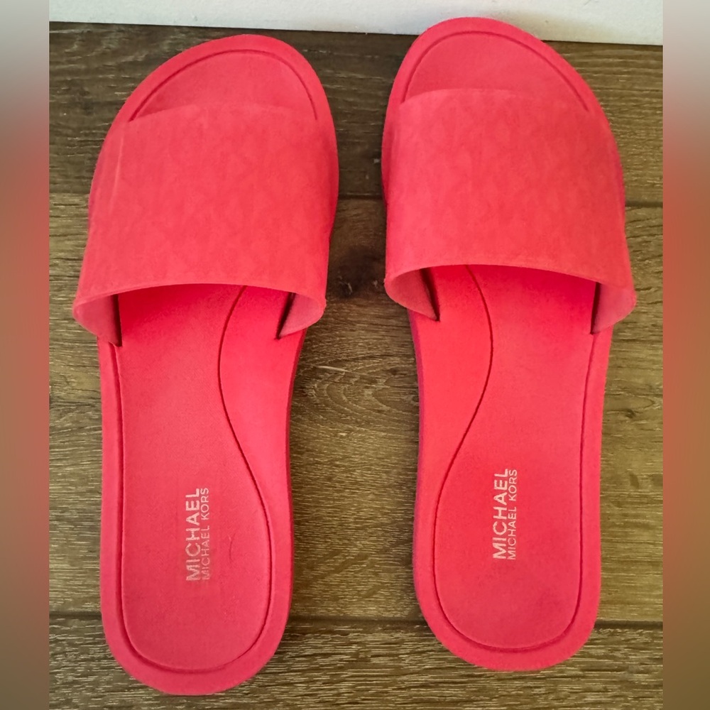 Michael Kors Red Sandals Minimalist Design
